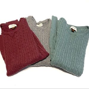 3 Sonoma Crew Sweaters
